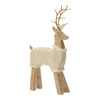 RESIN HEMP ROPE WOODGRAIN DEER LOOKING FORWARD - 6019686