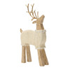 RESIN HEMP ROPE WOODGRAIN DEER LOOKING UP - 6019687