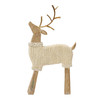 RESIN HEMP ROPE WOODGRAIN DEER LOOKING UP - 6019687