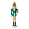 WOODGRAIN NUTCRACKER WITH PINECONE HAT - 6019706