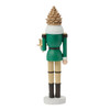 WOODGRAIN NUTCRACKER WITH PINECONE HAT - 6019706