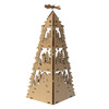 LED LIGHTED HALF TOWER VILLAGE SCENE AND SANTA - JEL1082