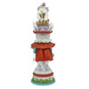 18" WHITE RABBIT WITH WATER GLOBE HAT NUTCRACKER - HA0822