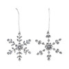 ACRYLIC JEWEL AND METAL SNOWFLKE - SILVER - XS9833A