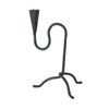 HAND-FORGED IRON TAPER HOLDER - RIGHT - BLACK - XT0534
