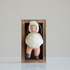 HANDMADE PAPER MACHE - BOY HOLDING SNOWBALL - XT2212