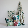 COTTON SLUB PRINTED PILLOW WITH TREES - XS8968