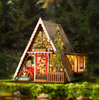 LIT A-FRAME CABIN - DIY MINIATURE HOUSE - ROLIFE - DG181