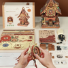 LIT ANIMATED CUCKOO CLOCK - MECHANICAL 3D WOODEN PUZZLE - ROKR - LC901C