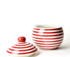 RED STRIPE LARGE ROUND LOLLIPOP JAR WITH LID - STR-LLPJAR-RD