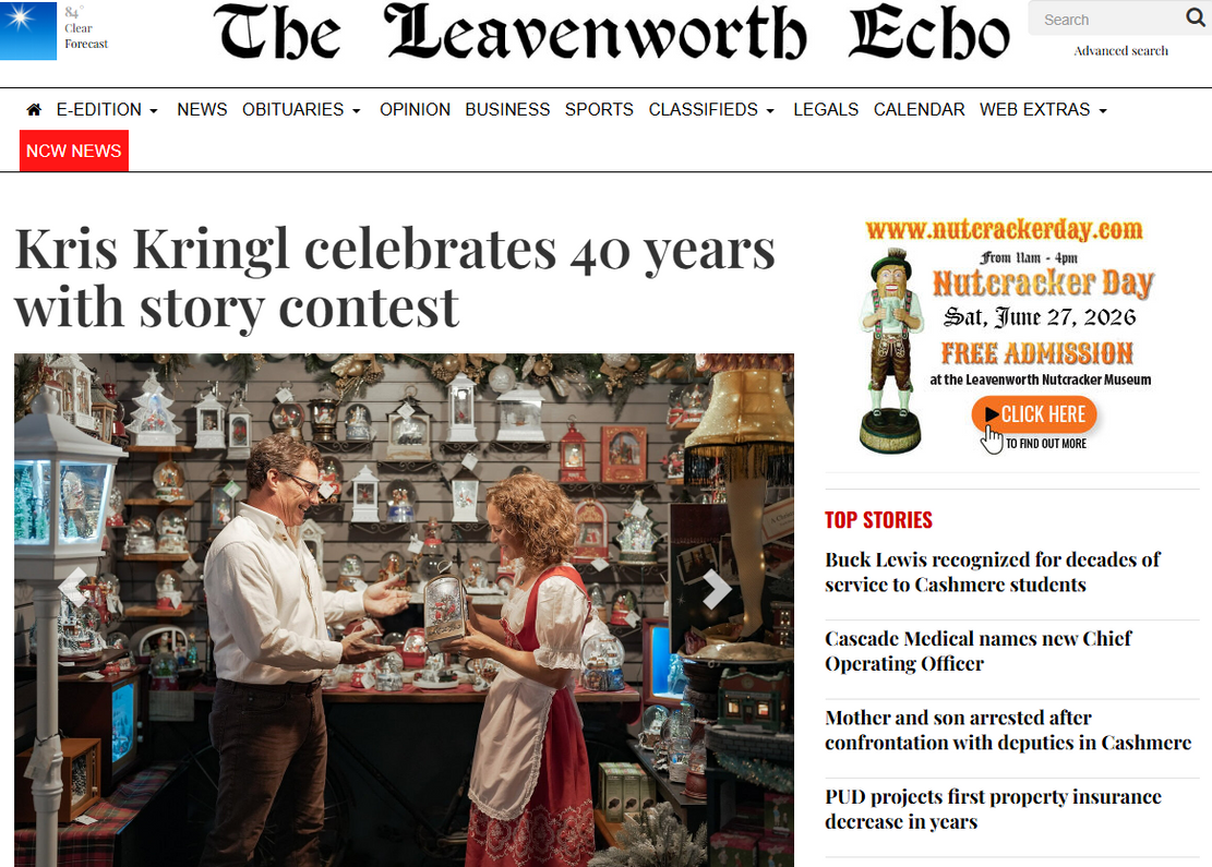 Kris Kringl celebrates 40 years with story contest
