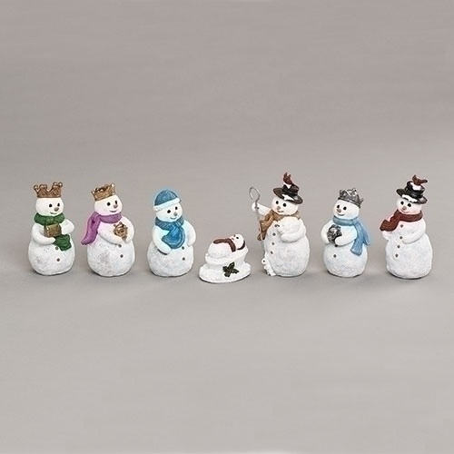 7 PIECE SET SNOWMAN NATIVITY - 134046 - Kris Kringl