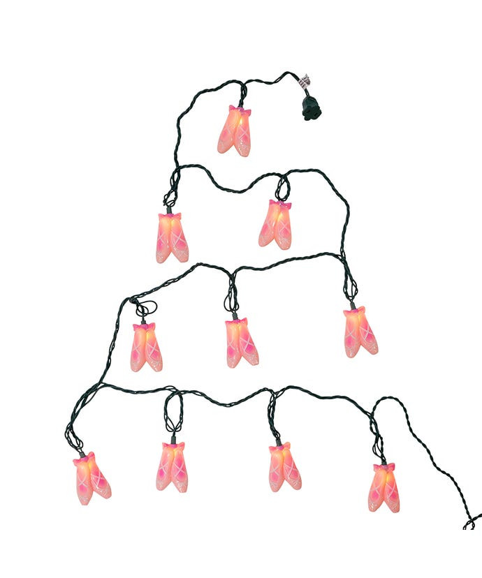Kurt Adler Ballet Slippers Light Set