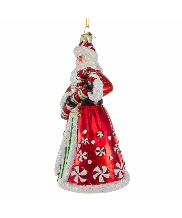 Peppermint Santa Ornament - Thumbnail 3