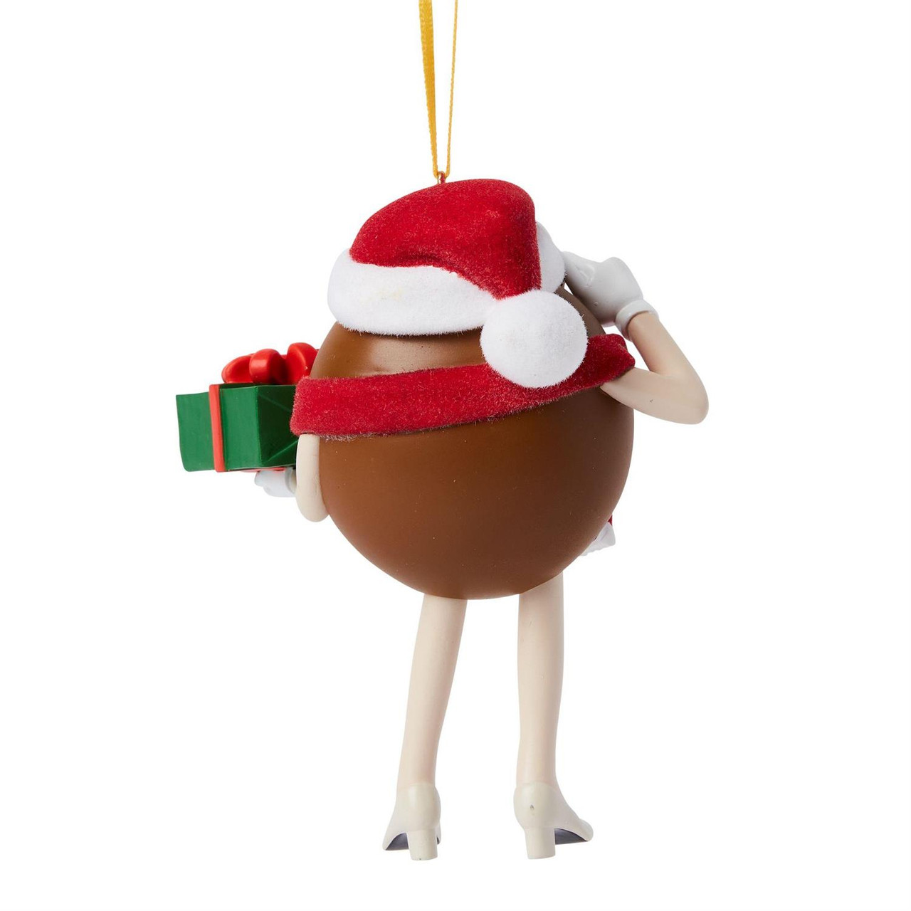 BROWN M&M WITH GLASSES AND PRESENT ORNAMENT - 6014576 - Kris Kringl
