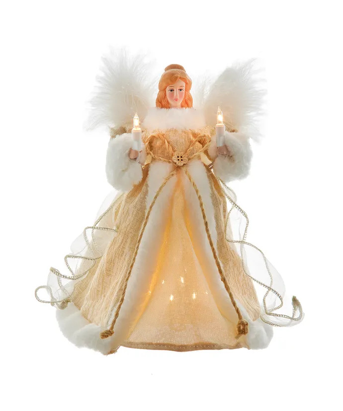Kurt Adler – Set Di 8 Angeli Natalizi In Vetro Trasparente Con Dettagli Oro, 4 Cm, Ornamenti Per Albero - 2