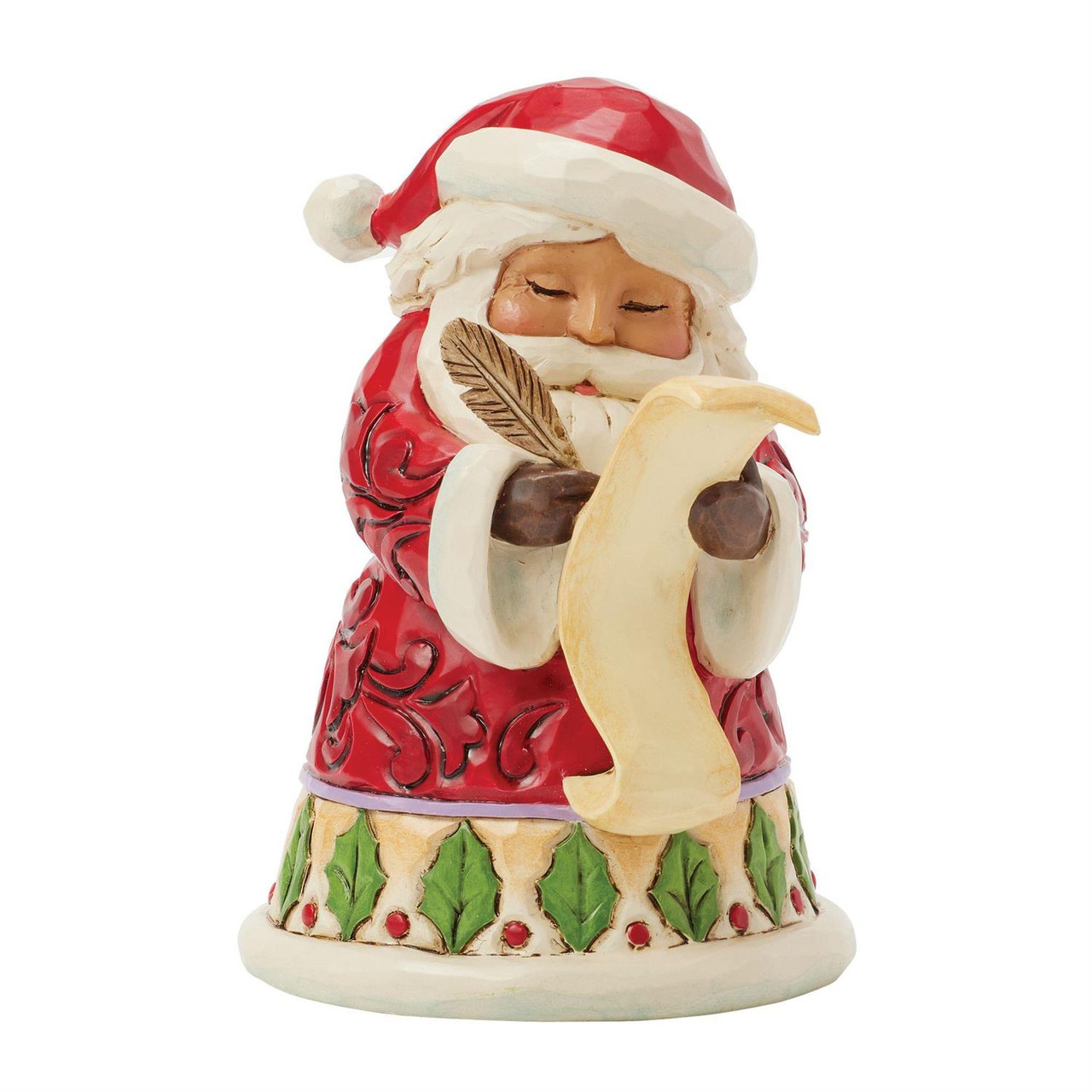 MINI SANTA WITH LIST - JIM SHORE - 6017275 - Kris Kringl