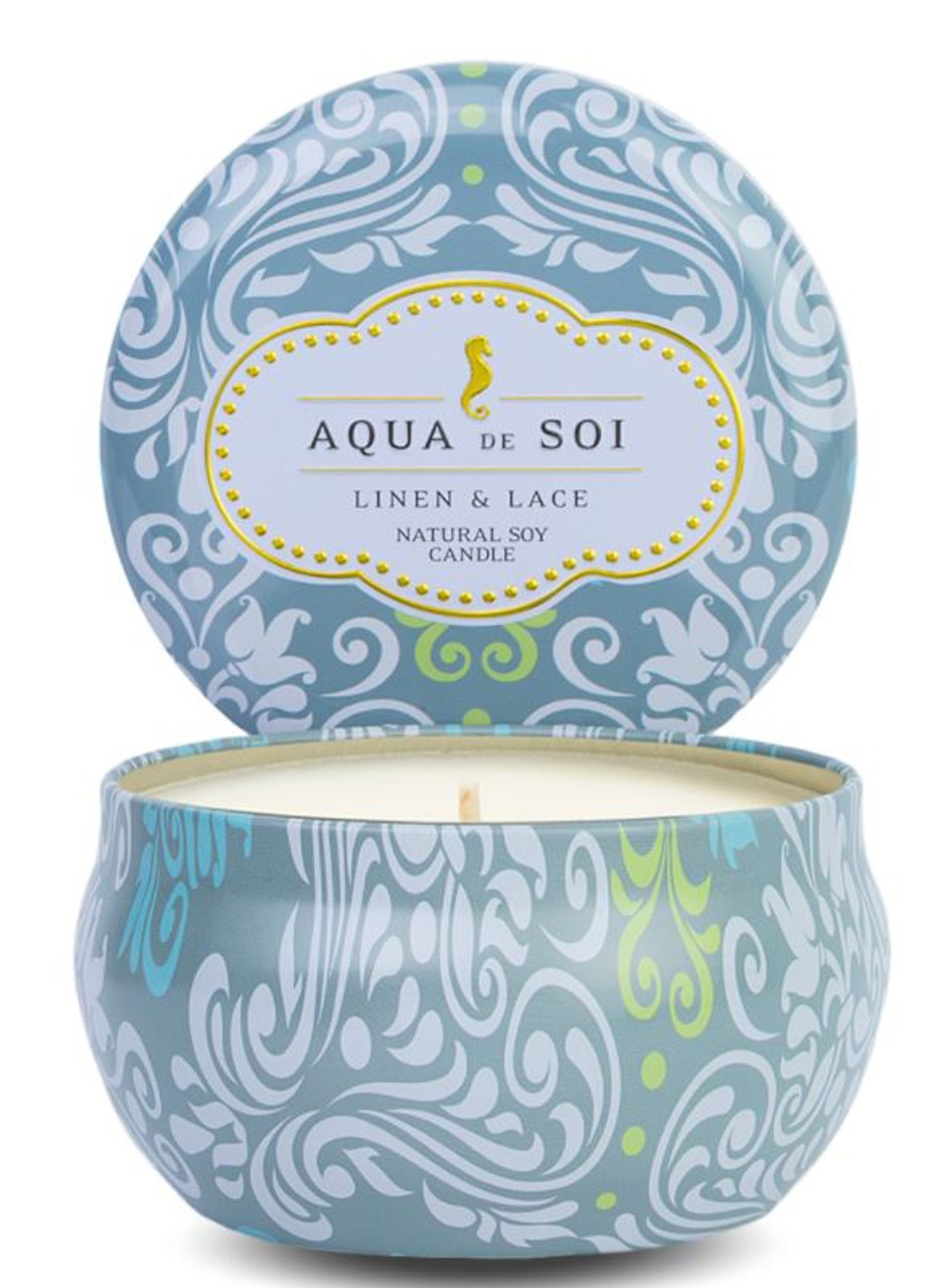 aqua de soi linen and lace candle kris kringl