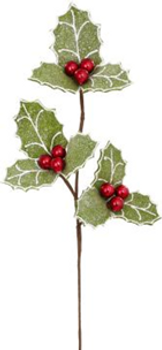 GRAND CANDIED HOLLY SPRAY 23"X3" - 04-98126