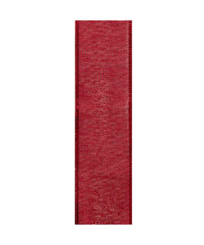 DOUBLE WIRED RED RIBBON - 2.5" X 10 YDS - T3128