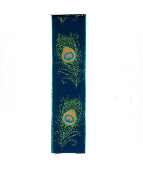 WIRE PEACOCK FEATHER RIBBON - T3312