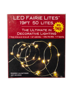 BATTERY OPERATED COOL WHITE FAIRY LIGHT SET - C5534CW