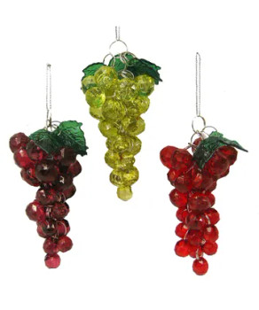 GLASS BEAD GRAPE CLUSTER - H9885