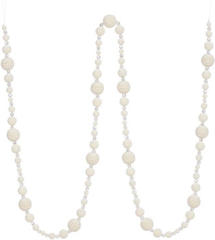 WHITE BALL GARLAND 6' - 36-35148