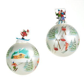 5.5" SKI BALL ORNAMENT - 4320043