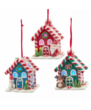 LED CANDY HOUSE ORN - D3866