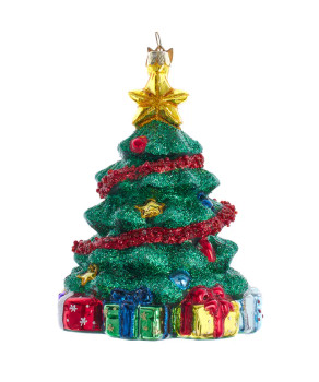 GLITTERED CHRISTMAS TREE ORNAMENT - NBX0015