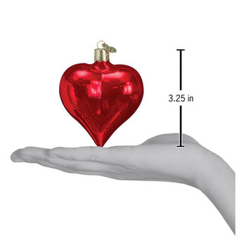 LARGE SHINY RED HEART - 30012