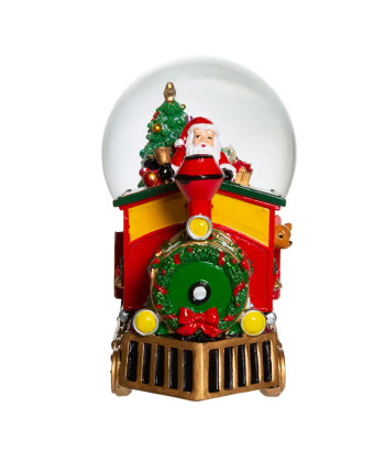 MUSICAL SANTA TRAIN WATER GLOBE - C5563