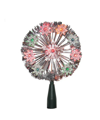 10-LIGHT MULTICOLORED SNOWFLAKE TREETOP - UL0161M