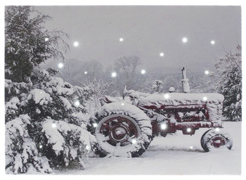 SNOW COVERED RED TRACTOR - OSW186383