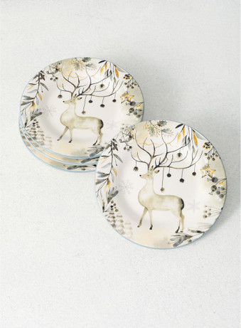 DEER SALAD PLATE SET