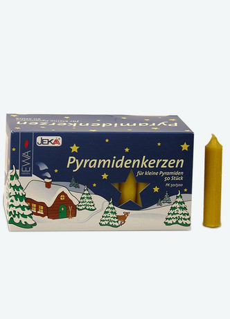 Yellow pyramid candles by Mueller