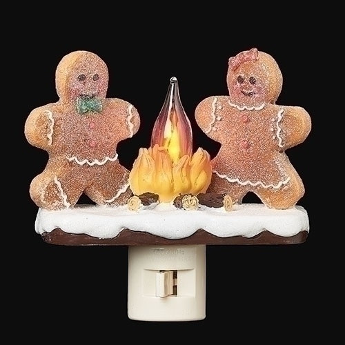 GINGERBREAD CAMPFIRE NIGHTLIGHT - 160240