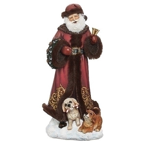 SANTA W/PUPPIES AND BROWN-633372