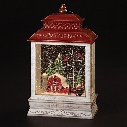 LED SWIRL FARMER SANTA WATER GLOBE - 134913