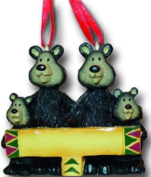 4 BLACK BEAR CLAN ORNAMENT - 26224 4 BLACK BEAR CLAN ORNAMENT - 26224