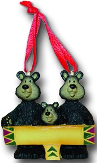 3 BLACK BEAR CLAN ORNAMENT - 26223 3 BLACK BEAR CLAN ORNAMENT - 26223