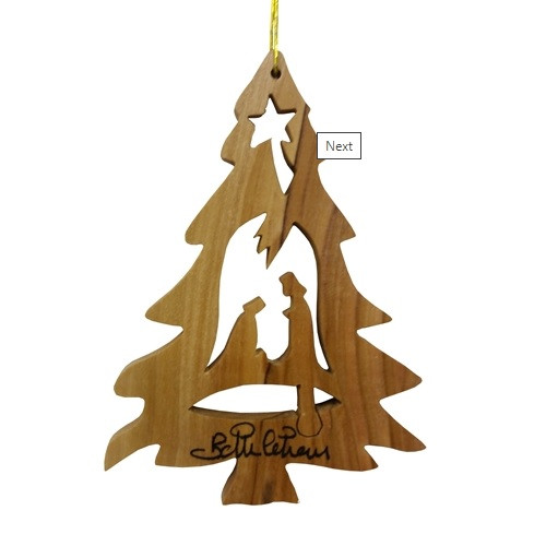 CHRISTMAS TREE WITH NATIVITY ORNAMENT - B-13 CHRISTMAS TREE WITH NATIVITY ORNAMENT - B-13
