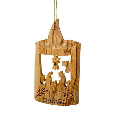 CANDLE WITH NATIVITY ORNAMENT - C-02