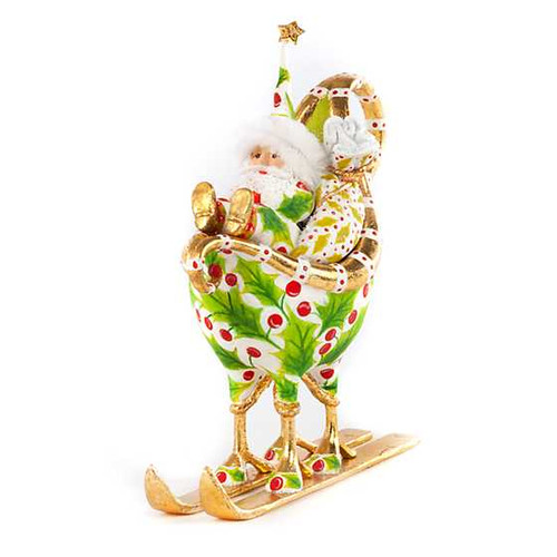 DASH AWAY SANTA IN SLEIGH ORNAMENT - 08-41043