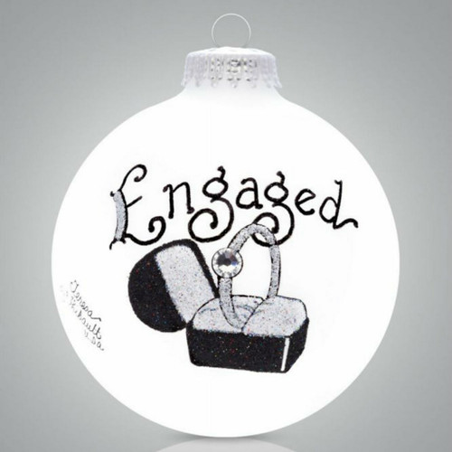 ENGAGED RING GLASS ORNAMENT - 2090 ENGAGED RING GLASS ORNAMENT - 2090