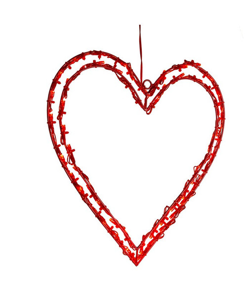 RED LED HEART WINDOW DECOR - AD1021