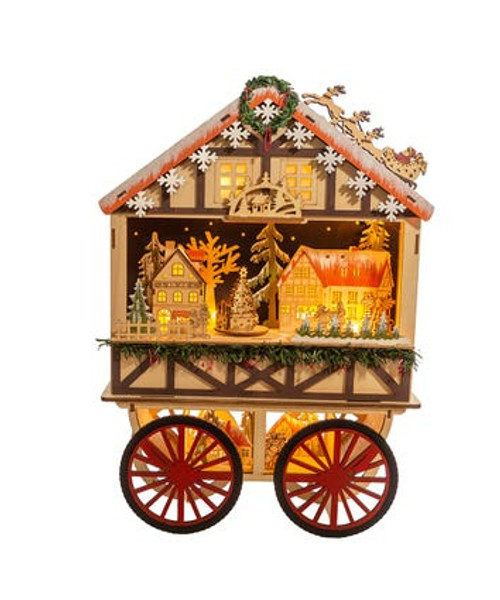 LIT MUSICAL WAGON SANTA VILLAGE - JEL0960 LIT MUSICAL WAGON SANTA VILLAGE - JEL0960
