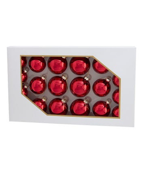 SHINY RED GLASS BALL ORNAMENT - GG0962SR