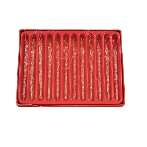 TWISTED GLASS ICICLE ORNAMENT BOX SET OF 12 - B1814